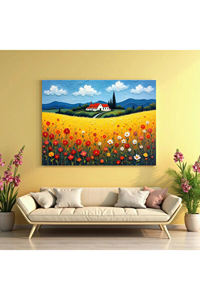 Printees Tablou peisaj, Câmp cu flori