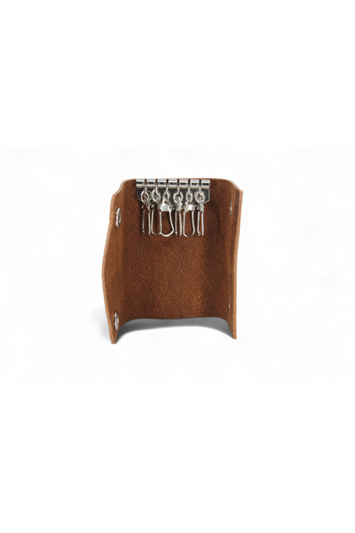alpnilaksesuar Genuine Leather Classic Keychain Set of 6