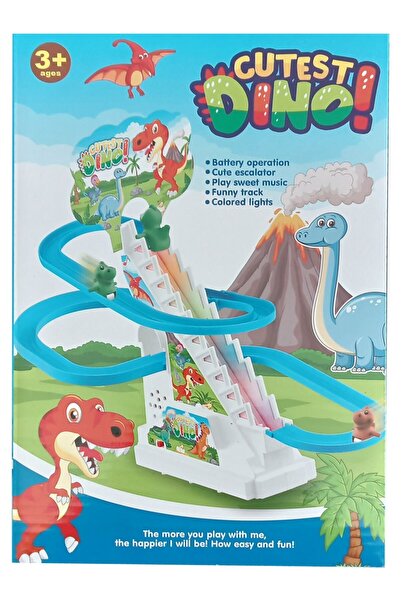 smilechild Sevimli Dinazorlar Dön Dolaş Oyunu merdivenli Işıklı Müzikli Dinoz...
