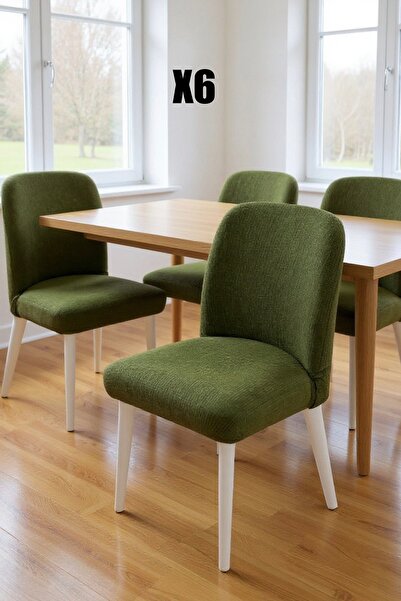 intil husă de scaun husă de scaun Material elastic flexibilă lavabilă 6 bucăți husă de scaun ovală