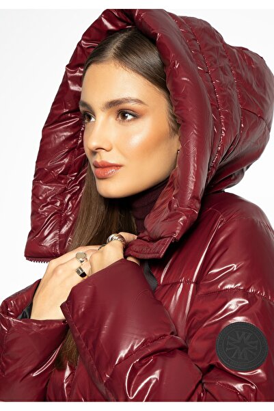 Wittchen Women's Oversized Quilted Coat Red Nylon