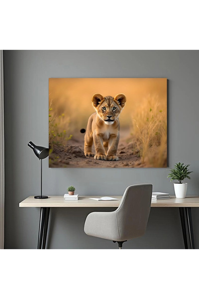 Printees Tablou - Puiul de leu - Canvas pe șasiu - 40x30 cm