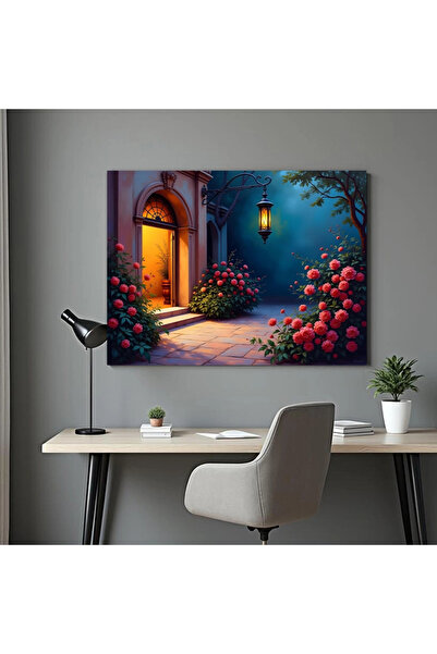 Printees Tablou - Intrare cu felinar - Canvas pe șasiu - 40x30 cm