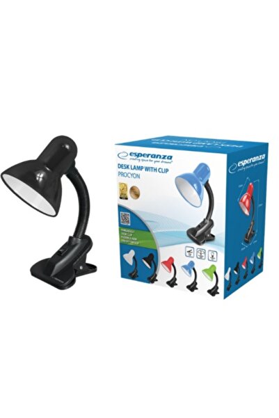 ESPERANZA Procyon Desk Lamp with Clip ELD_106_K, Black, E27