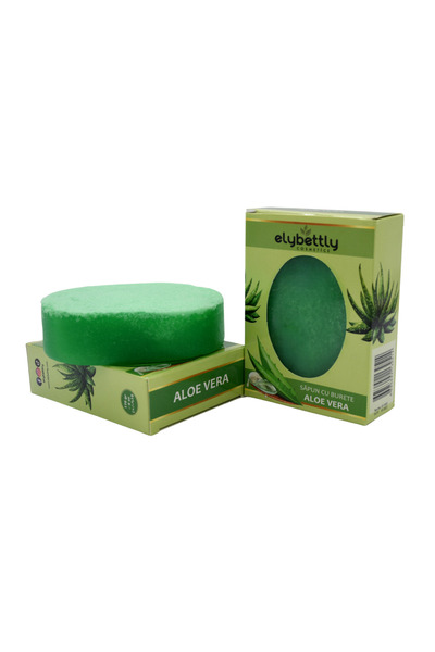 Elybettly Sapun cu Burete si Aloe Vera Exfoliant, Calmant si Hidratant, 170 g