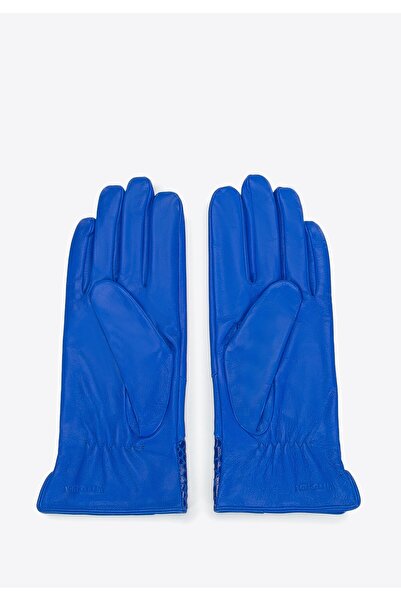 Wittchen Mănuși de piele pentru femei cu inserție din textură de piele exotic...