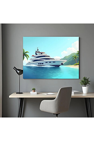 Printees Tablou - Yacht spre plajă