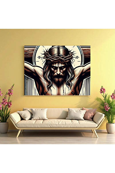 Printees Tablou - Domnul pe cruce - Canvas pe șasiu