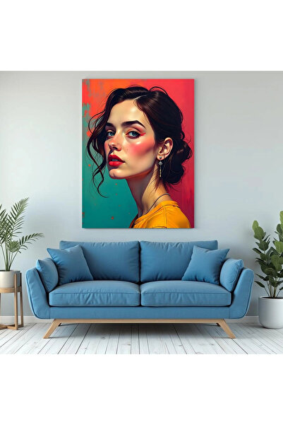 Printees Tablou - Portret zâmbind - Canvas pe șasiu - 40x30 cm