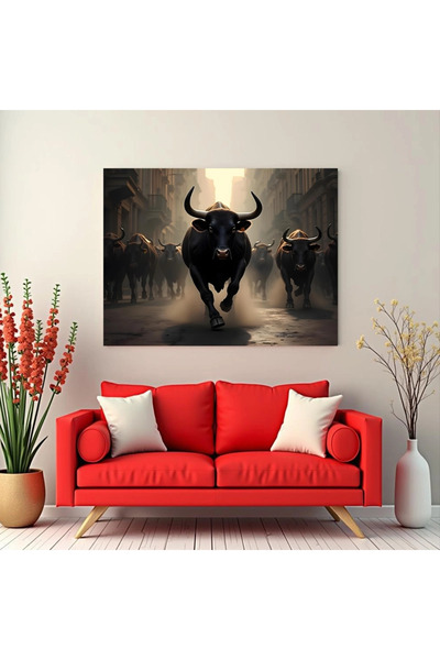 Printees Tablou - Tauri în Pamplona - Canvas pe șasiu - 40x30 cm