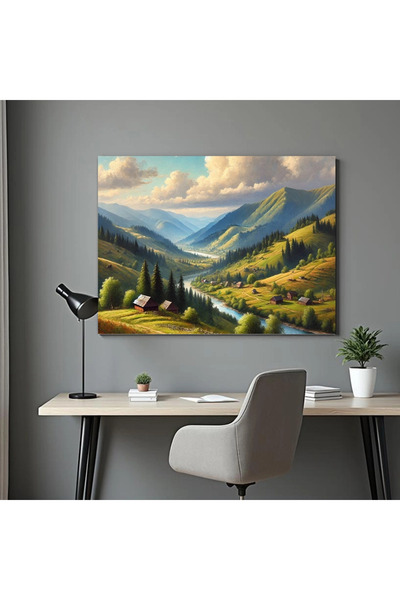 Printees Tablou - Vale între munți - Canvas pe șasiu - 40x30 cm