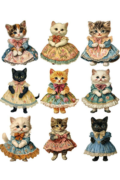 BK Design Kedi Telefon Laptop Notebook Tablet Defter Matara Stiker Etiket ST2233