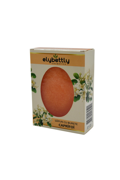 Elybettly Sapun cu Burete si Caprifoi Exfoliant, Hidratant si Floral, 170 g
