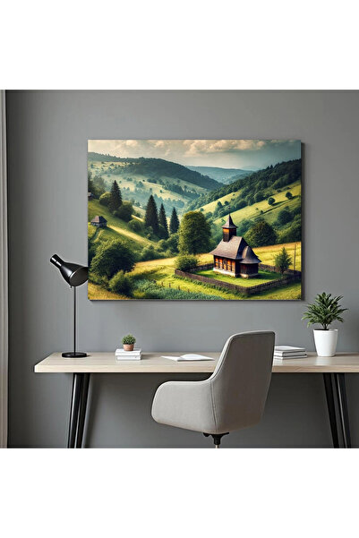 Printees Tablou - Bisericuța de lemn