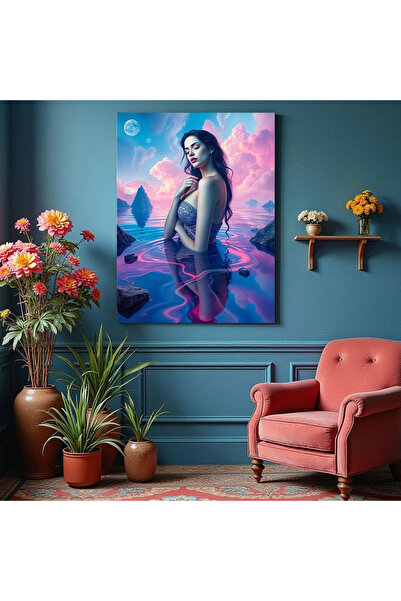 Printees Tablou - Portret în apă suprarealistă - Canvas pe șasiu - 40x30 cm