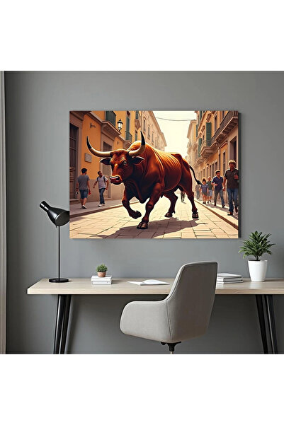 Printees Tablou - Taur la festival - Canvas pe șasiu