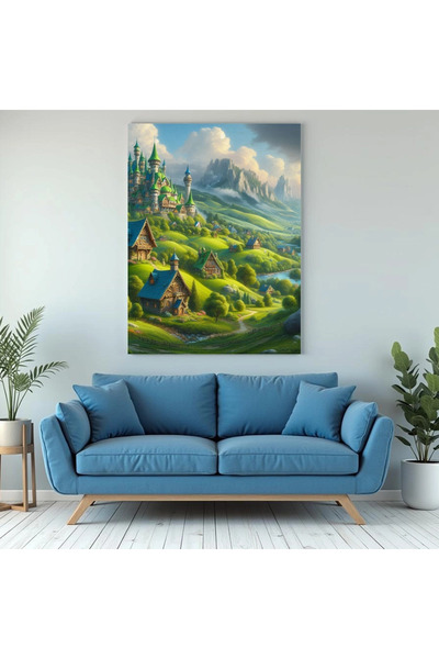 Printees Tablou - Un castel de basm - Canvas pe șasiu - 40x30 cm