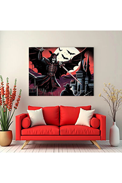 Printees Painting - The Impaler Becomes Dracula - Canvas on frame - 40x30 cm
