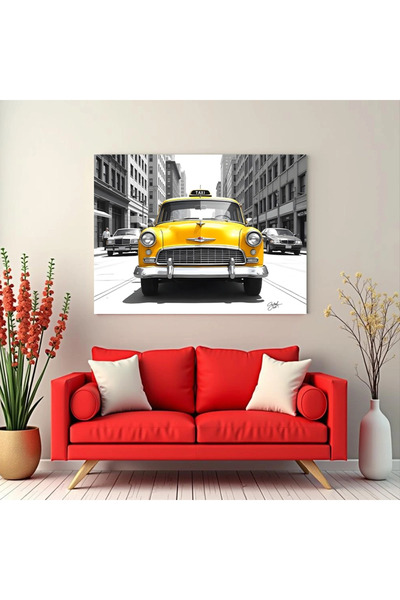 Printees Tablou - Yellow Cab - Canvas pe șasiu - 40x30 cm