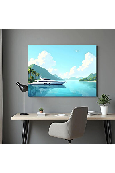 Printees Tablou - Yacht la mal - Canvas pe șasiu