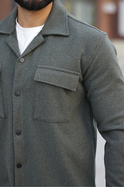 Artı1 Men's Relax Fit Comfortable Cut Double Pocket Winter a Quality Cashmere Jacket - Coat