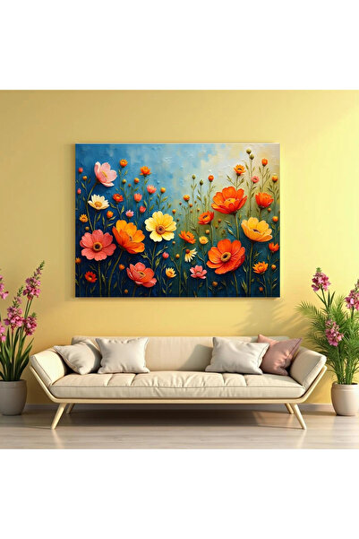 Printees Tablou - Pictură cu flori - Canvas pe șasiu