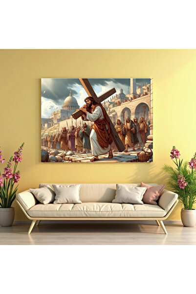 Printees Painting Jesus Carrying the Cross