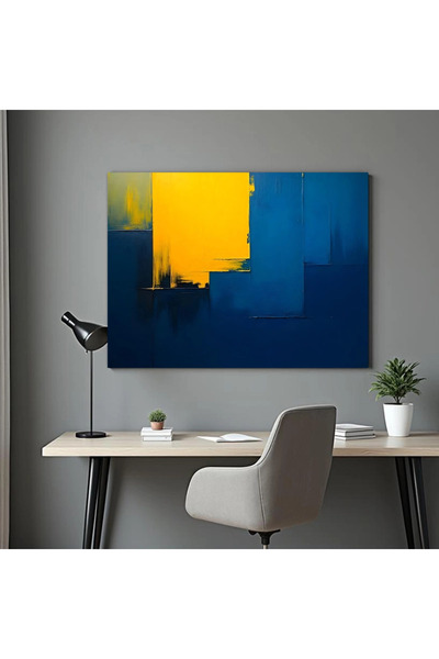 Printees Tablou - Galben și Albastru - Canvas pe șasiu - 40x30 cm