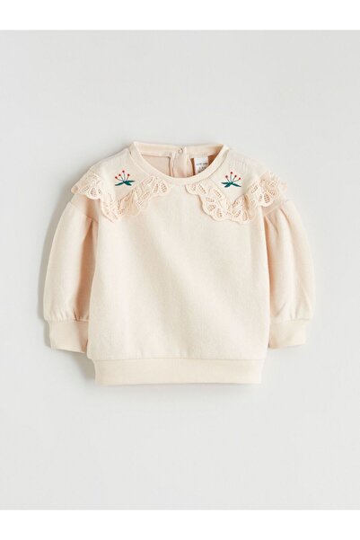 LC Waikiki Lcw Baby Peter Pan collar Baby Girl Sweatshirt