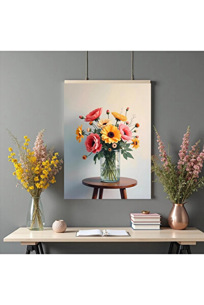 Printees Tablou - Vază de sticlă cu flori