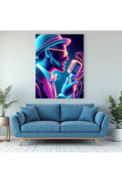 Printees Tablou - Cântăreț de jazz - Canvas pe șasiu