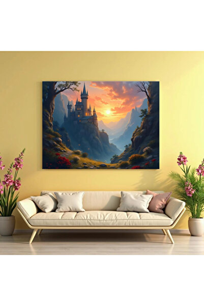 Printees Painting - Fairytale Castle - Canvas on frame