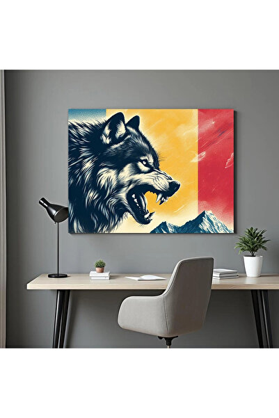 Printees Tablou - Lup sălbatic România - Canvas pe șasiu
