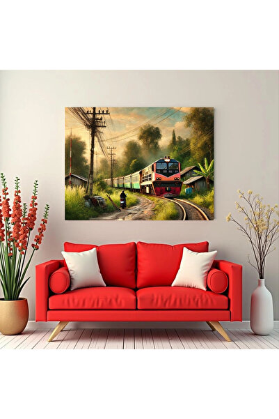 Printees Tablou Tren Japonez - Canvas pe șasiu - 40x30 cm