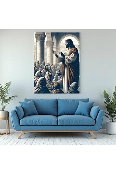 Printees Tablou - Isus predicând la Templu - Canvas pe șasiu