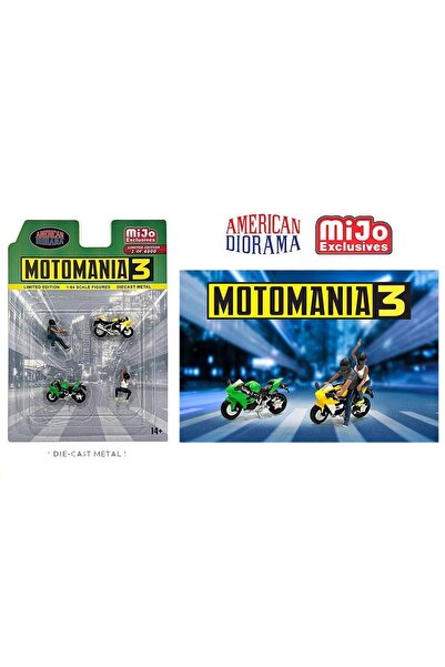 American Diorama Set figurine Moto mania #3, 1:64