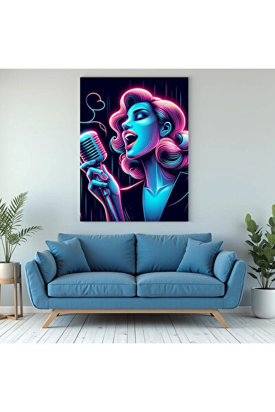 Printees Tablou - Cântăreață de jazz - Canvas pe șasiu