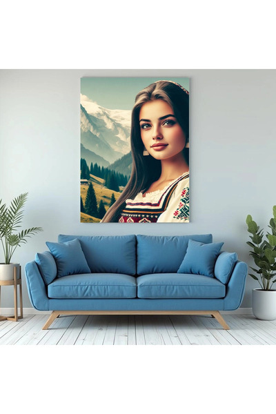 Printees Tablou - Româncuță de la munte - Canvas pe șasiu - 40x30 cm