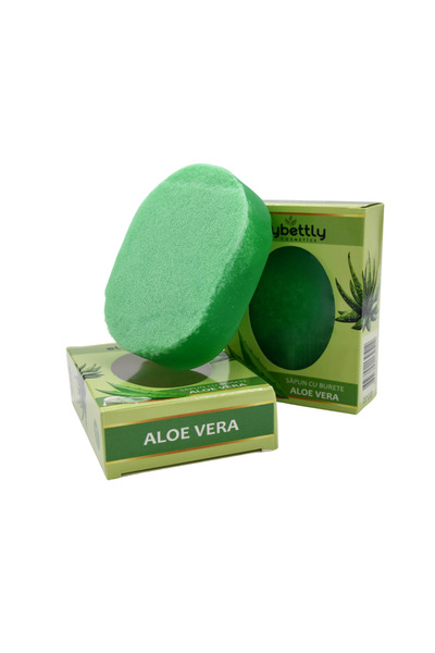 Elybettly Sapun cu Burete si Aloe Vera Exfoliant, Calmant si Hidratant, 170 g