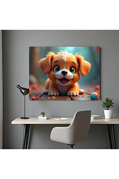 Printees Tablou - Happy Puppy - Artă digitală - Canvas pe șasiu - 40x30 cm