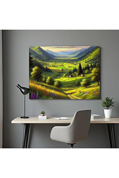 Printees Tablou - Valea Verde - Canvas pe șasiu - 40x30 cm