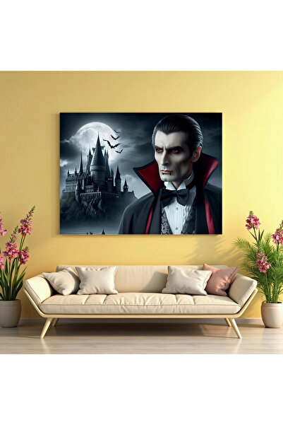 Printees Painting - Dracula at the castle