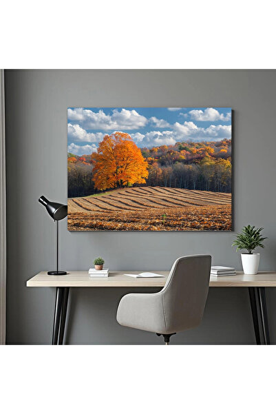 Printees Tablou - Peisaj de toamnă cu copac - Canvas pe șasiu - 40x30 cm
