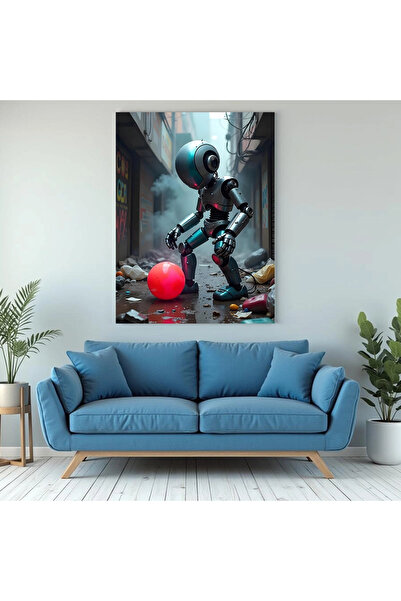 Printees Tablou - Roboțel la joacă - Canvas pe șasiu