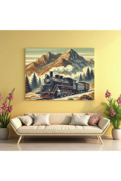 Printees Tablou - Locomotiva în Munți