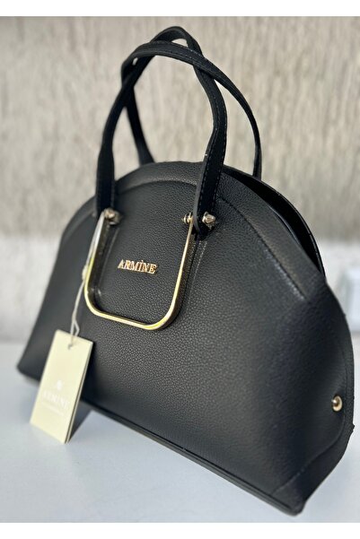 Armine Черна златна чанта с детайли