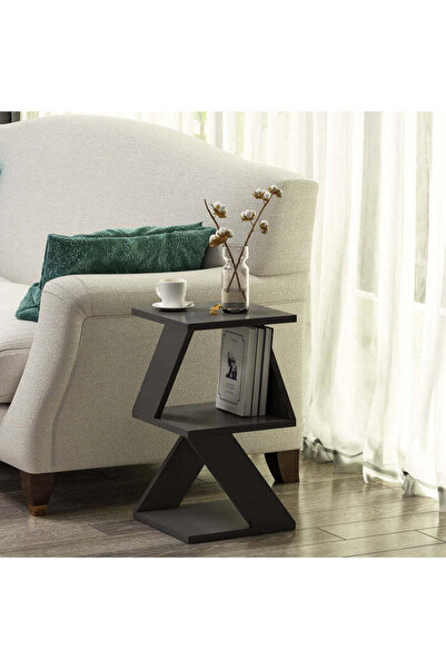 Asi Home Albeni Side Coffee Table, 30 cm x 50 cm x 30 cm, Anthracite