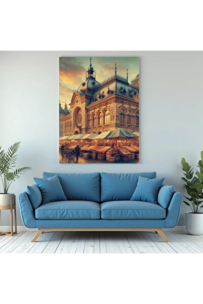 Printees Tablou - Piața de lângă palat - Canvas pe șasiu