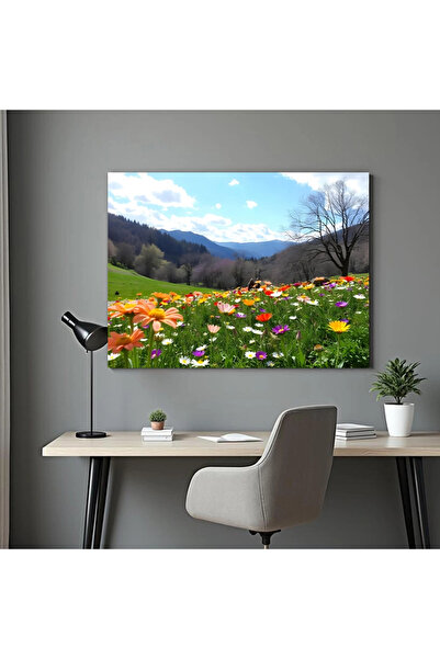 Printees Tablou - Câmp cu flori - Canvas pe șasiu - 40x30 cm