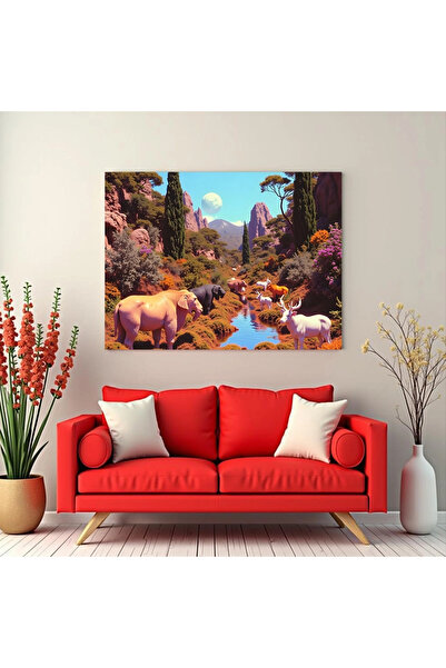 Printees Tablou - Animale suprarealiste - Canvas pe șasiu - 40x30 cm